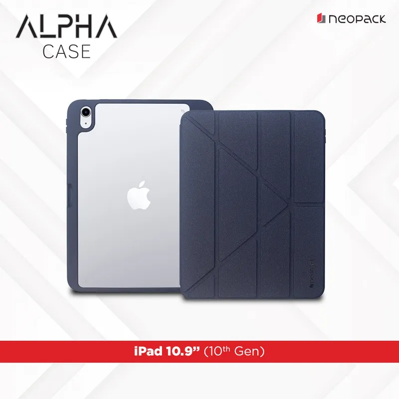 Alpha Case with Apple Pencil Holder for iPad 10.9", Fits: 10th Gen. and iPad 11", Fits: 11th Gen 2025 Model (Navy Blue)