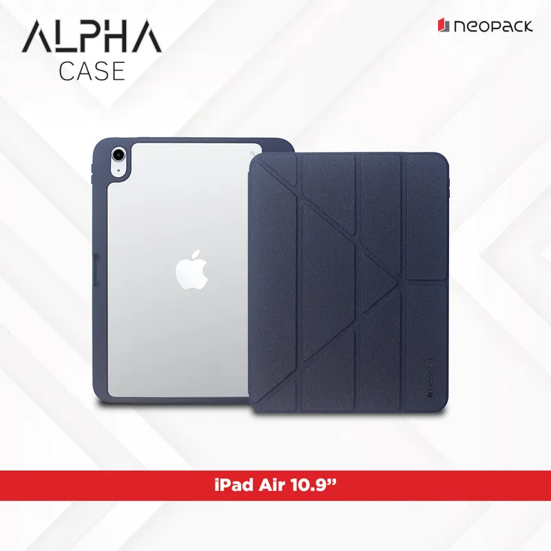 Alpha Case with Apple Pencil Holder for iPad Air 10.9", Fits: 4th & 5th Gen. / iPad Air 11, Fits M2, M3 & M4 Models (Navy Blue)