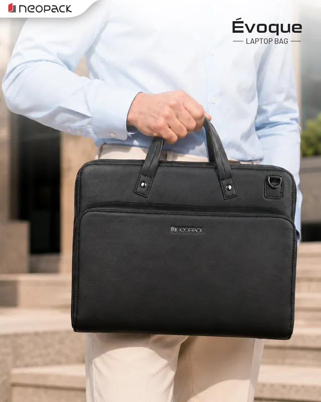 Evoque Slim Laptop Bag Fits Up to 16-Inch Macbooks & Laptops (Black)