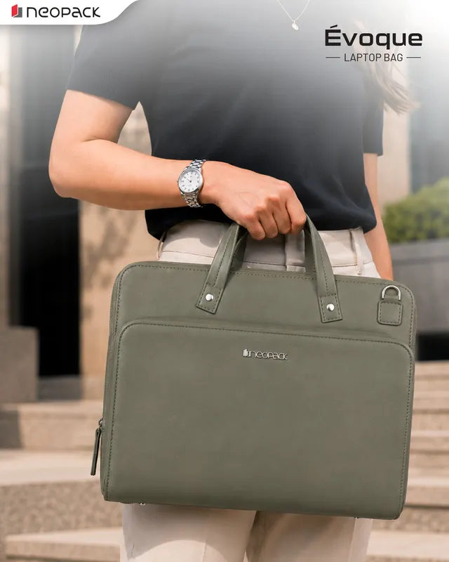 Evoque Slim Laptop Bag Fits Up to 16-Inch Macbooks & Laptops (Olive)