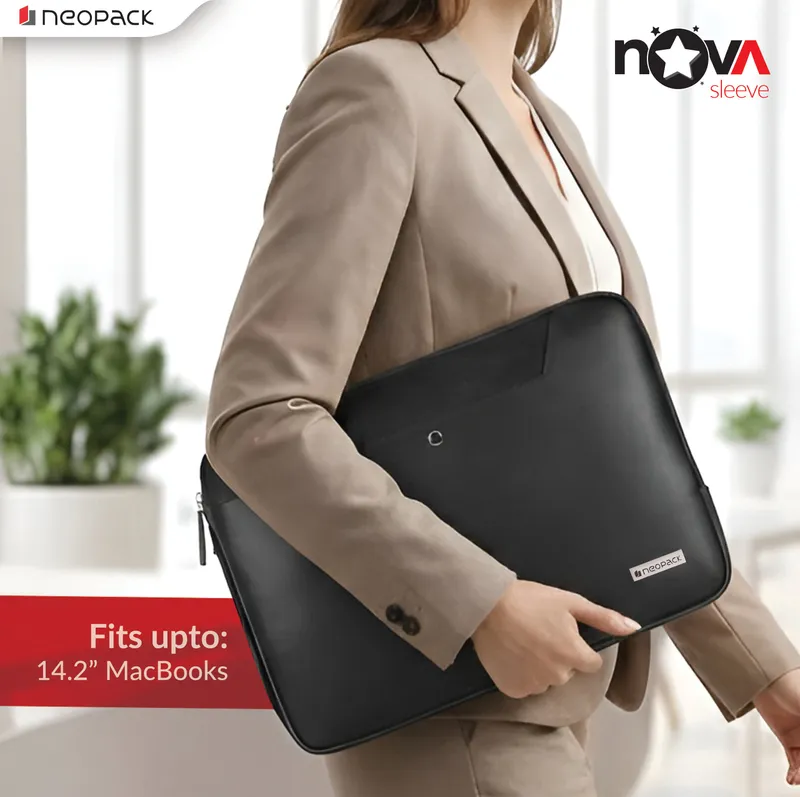 Nova Sling Sleeve Bag for Upto 13" Laptops & 14.2 Macbook Pro/Air (Black)