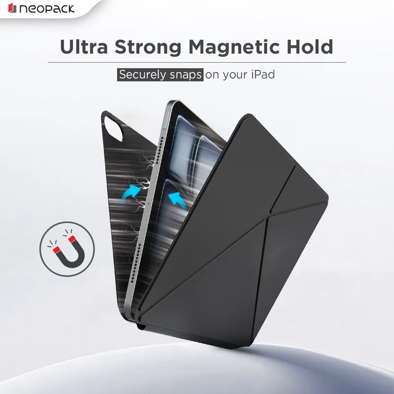Skinny Case Magnetic Cover Compatible with iPad 10th Gen & A16 Model (Black)