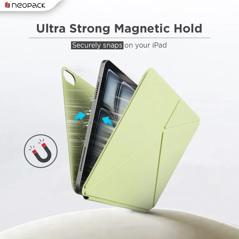 Skinny Case Magnetic Cover Compatible with iPad 10th Gen & A16 Model (Lime Green)